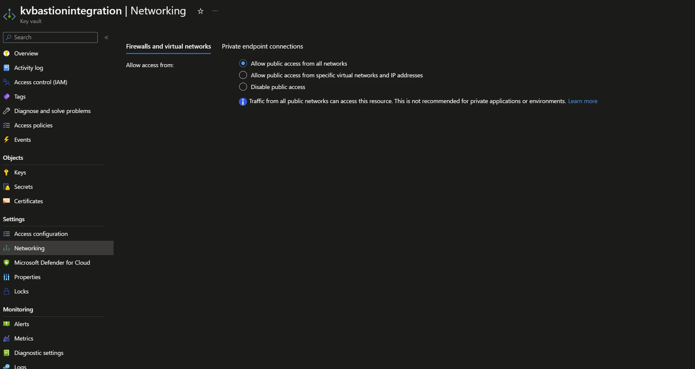 Initial kvbastionintegration network